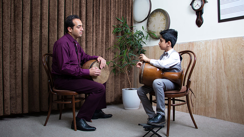 تصویری از یک کلاس تنبک