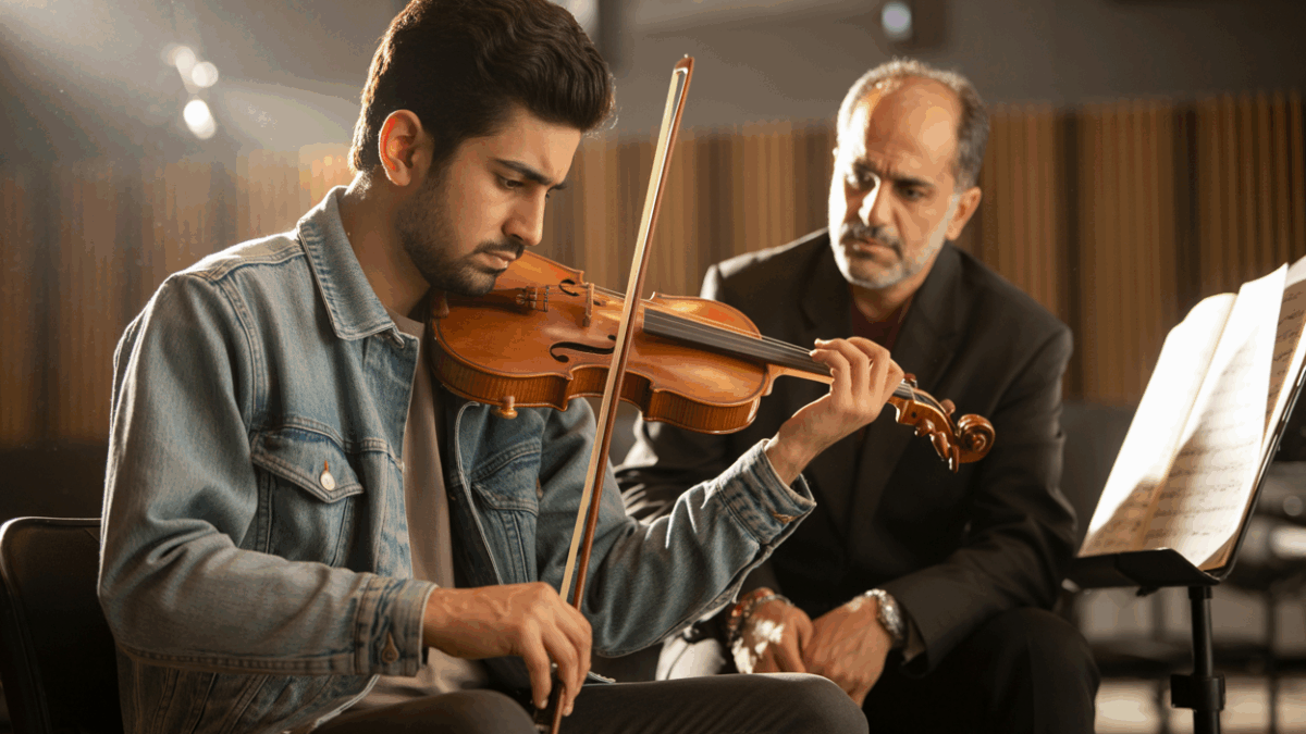 استرس اجرا در کلاس موسیقی: چرا پیش معلم بد می‌نوازیم؟